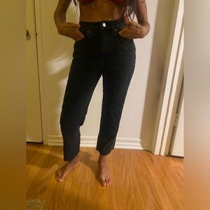 Mango straight black jeans